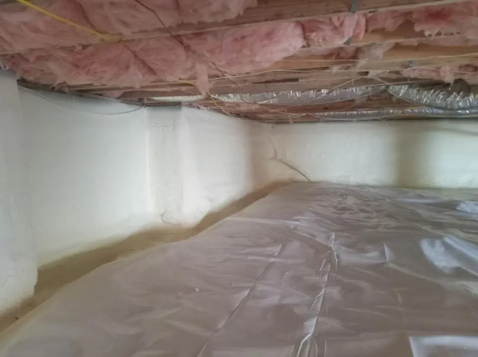 Crawl space encapsulation with closed-cell spray foam for Attic Insulation in Leisure World